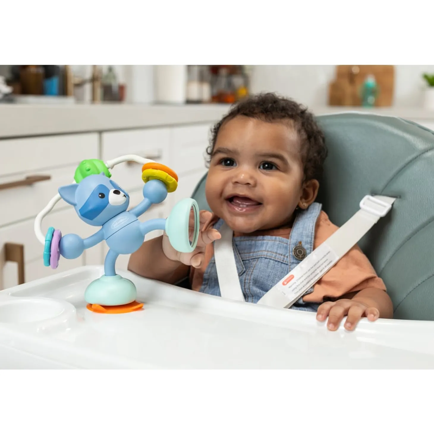 Infantino Jouet de table ventouse Raton Laveur Multicolore