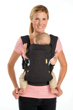 Infantino Porte bébé - Flip 4-en-1 Denim Noir et Or