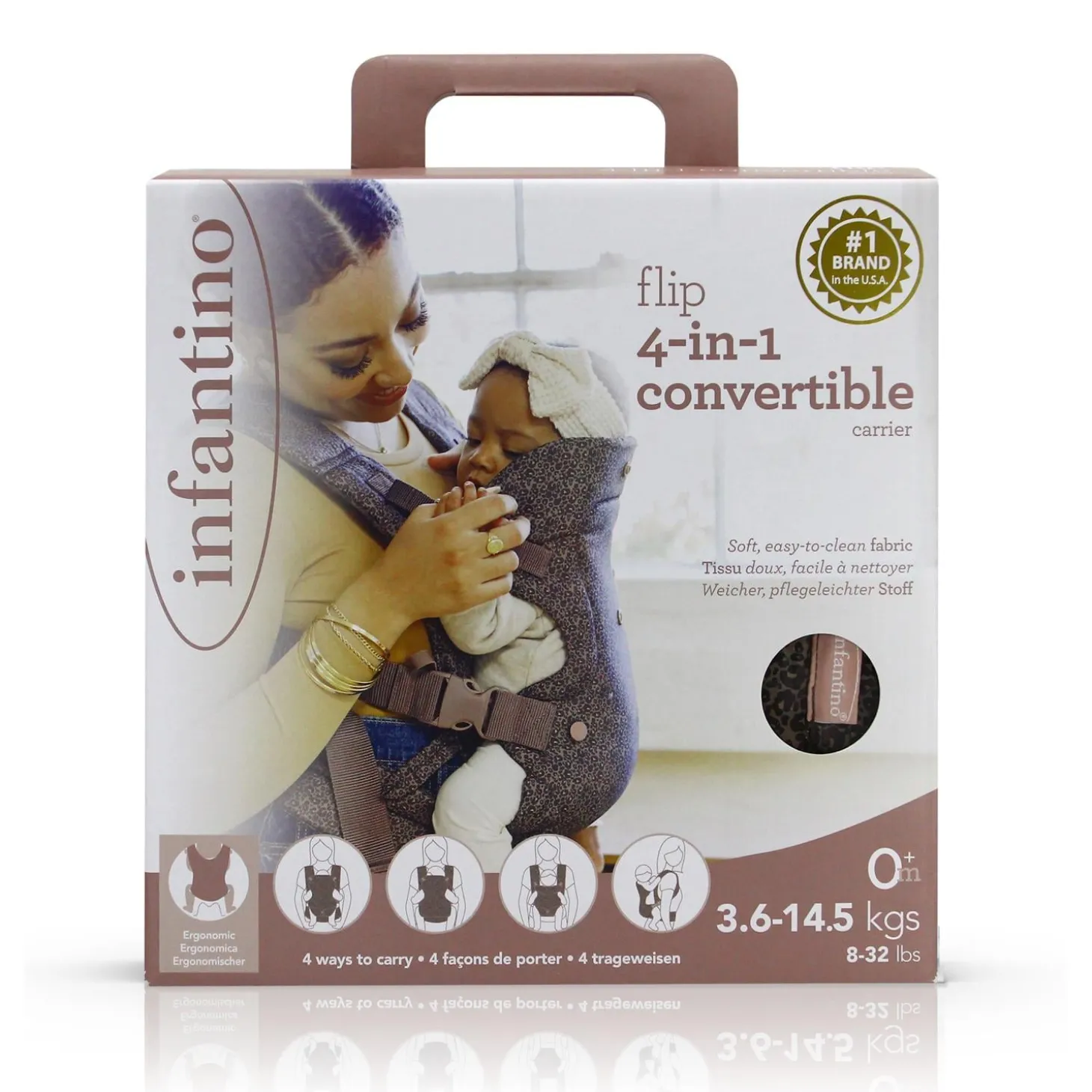 Infantino Porte bébé - Flip 4-en-1 Léopard