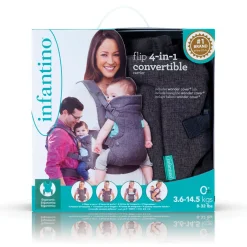 Infantino                    Porte bébé Flip Ergo 4 en 1    Gris