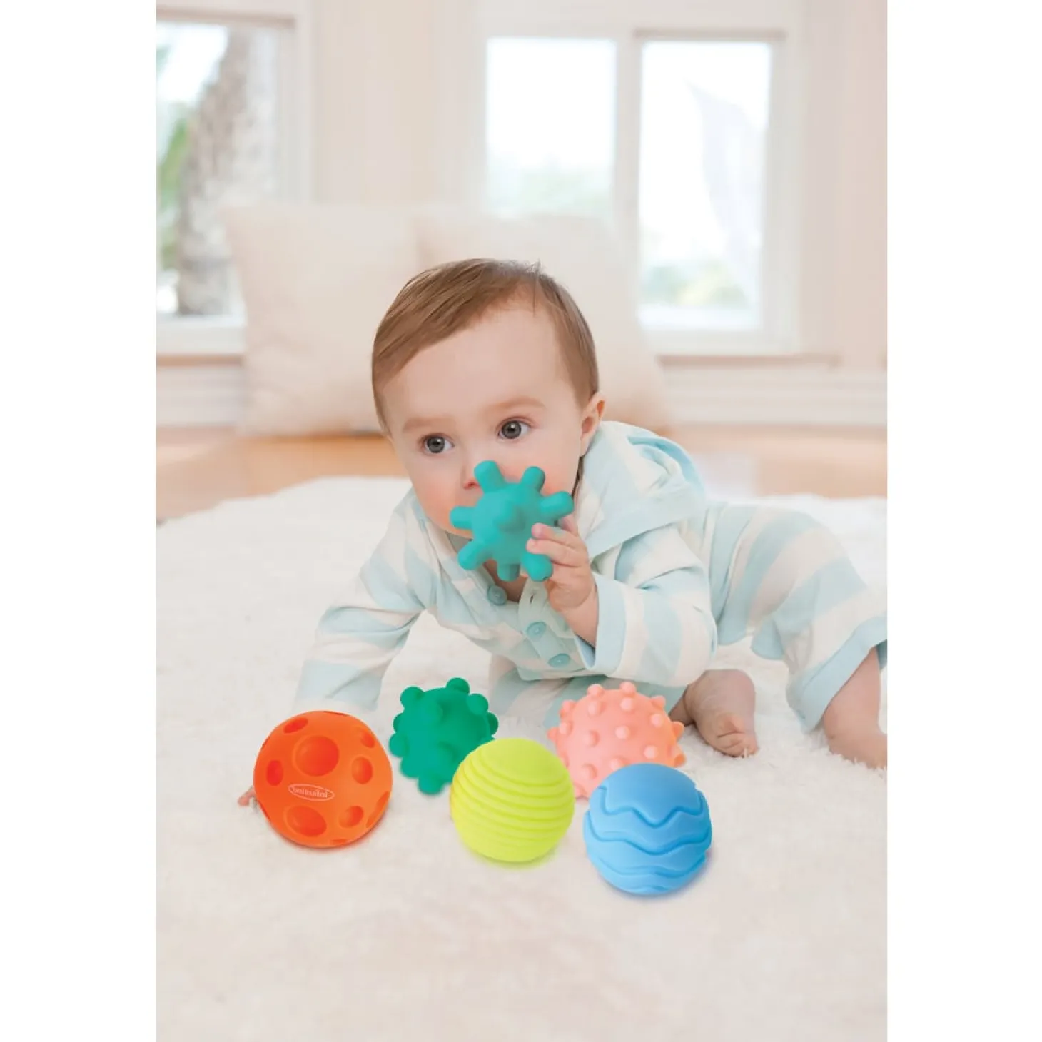 Infantino Set de 6 balles sensorielles Multicolore