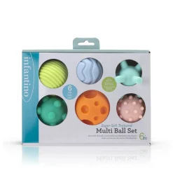 Infantino Set de 6 balles sensorielles Multicolore