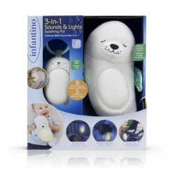 Infantino Veilleuse Bébé Douce Nuit 3 en 1 Multicolore