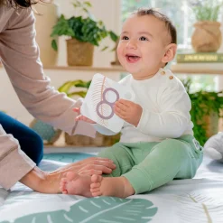 Ingenuity Tapis d'éveil Petit Eléphant Blanc, Gris, Vert