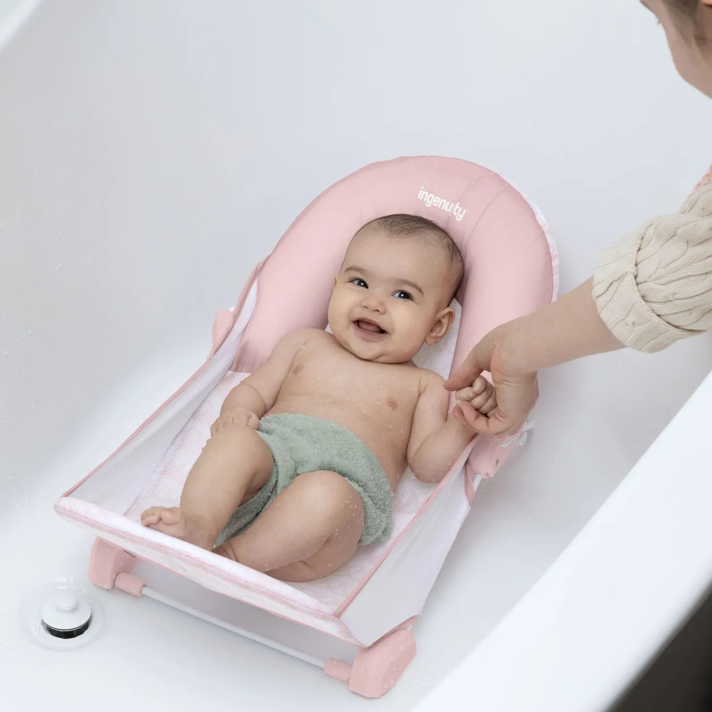 Ingenuity Transat de bain FoldAway 2-Position Rose