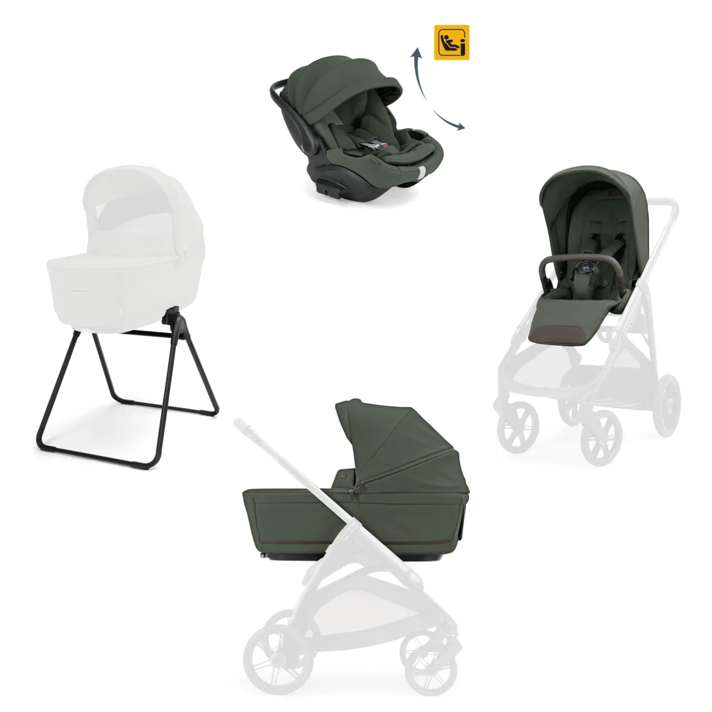 Inglesina System Quattro Aptica Darwin-Recline-Evo Ivy Green