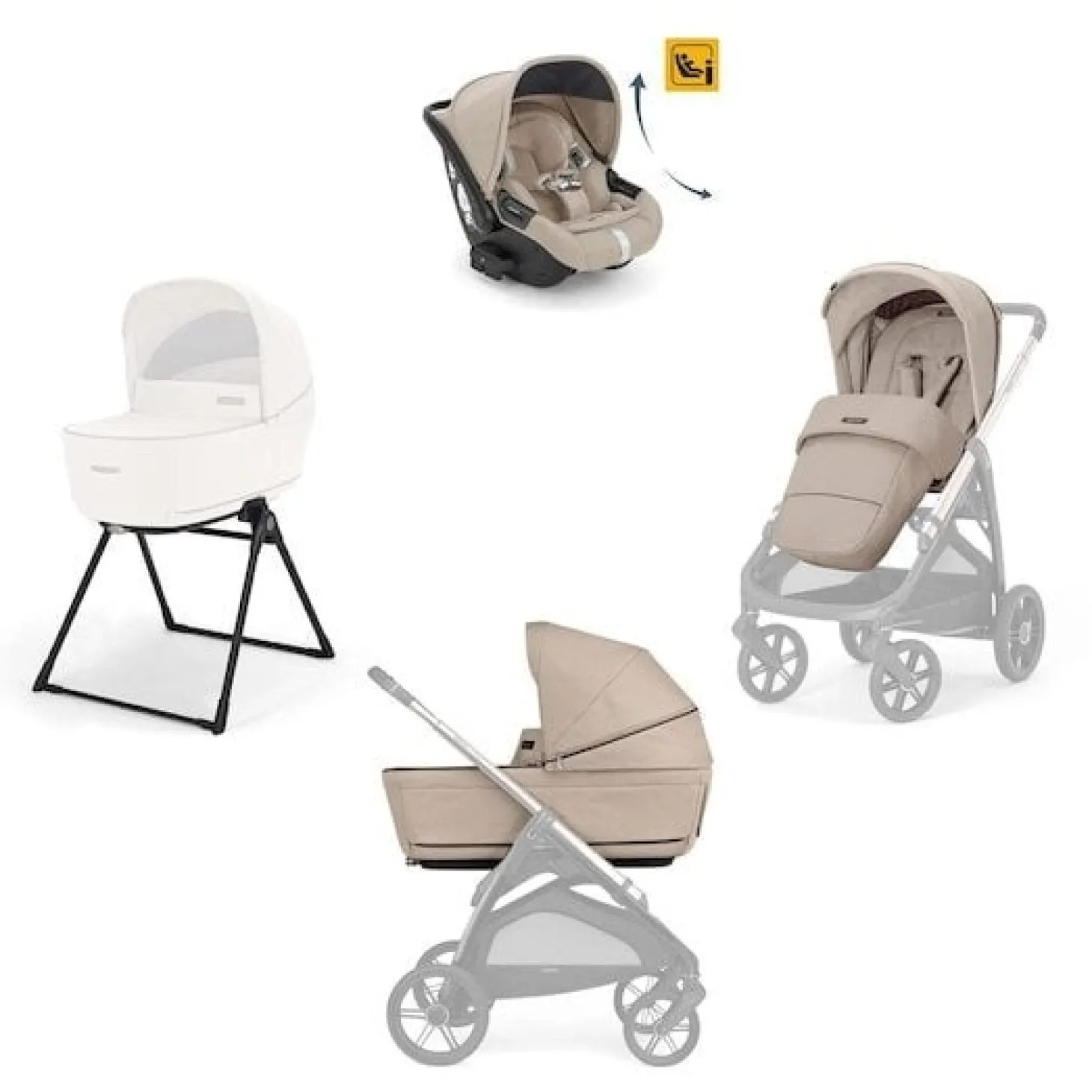 Inglesina System Quattro Aptica Darwin Recline Pashmina Beige