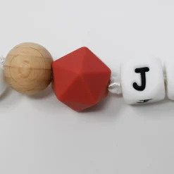 Irréversible Bijoux                    Attache-sucette silicone personnalisable    rouille et bois            22 cm