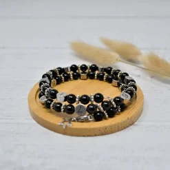 Irréversible Bijoux                    Bracelet d'allaitement pierre naturelle    Obsidienne