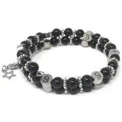 Irréversible Bijoux Bracelet d'allaitement pierre naturelle Obsidienne