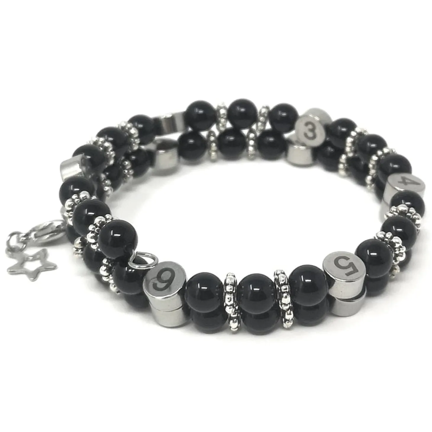 Irréversible Bijoux Bracelet d'allaitement pierre naturelle Obsidienne