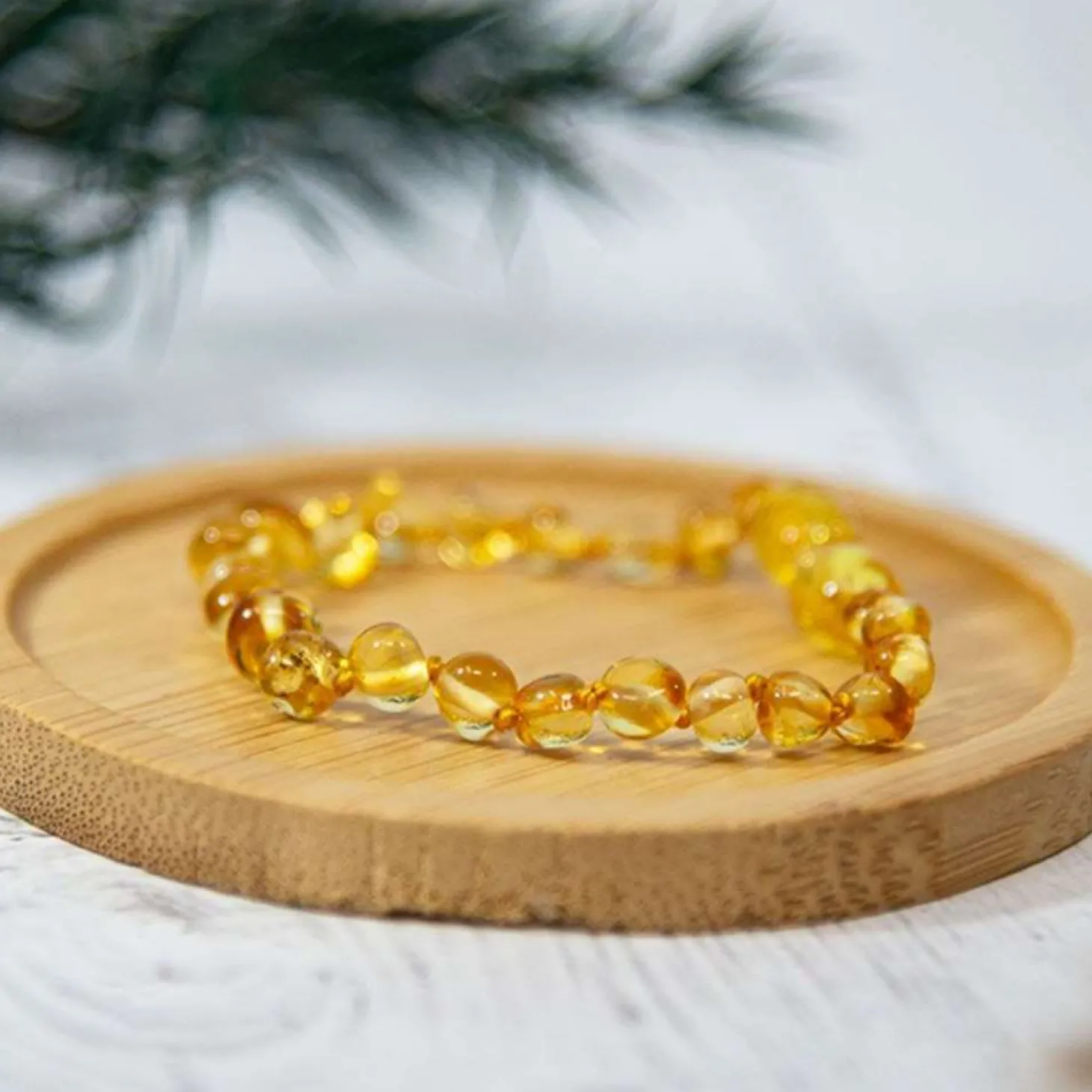 Irréversible Bijoux Honey - Bracelet d'ambre Jaune 0-2 ans