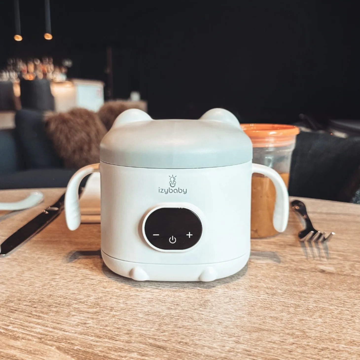 Izybaby Chauffe Petit-Pot Nomade Blanc et gris 350 ml