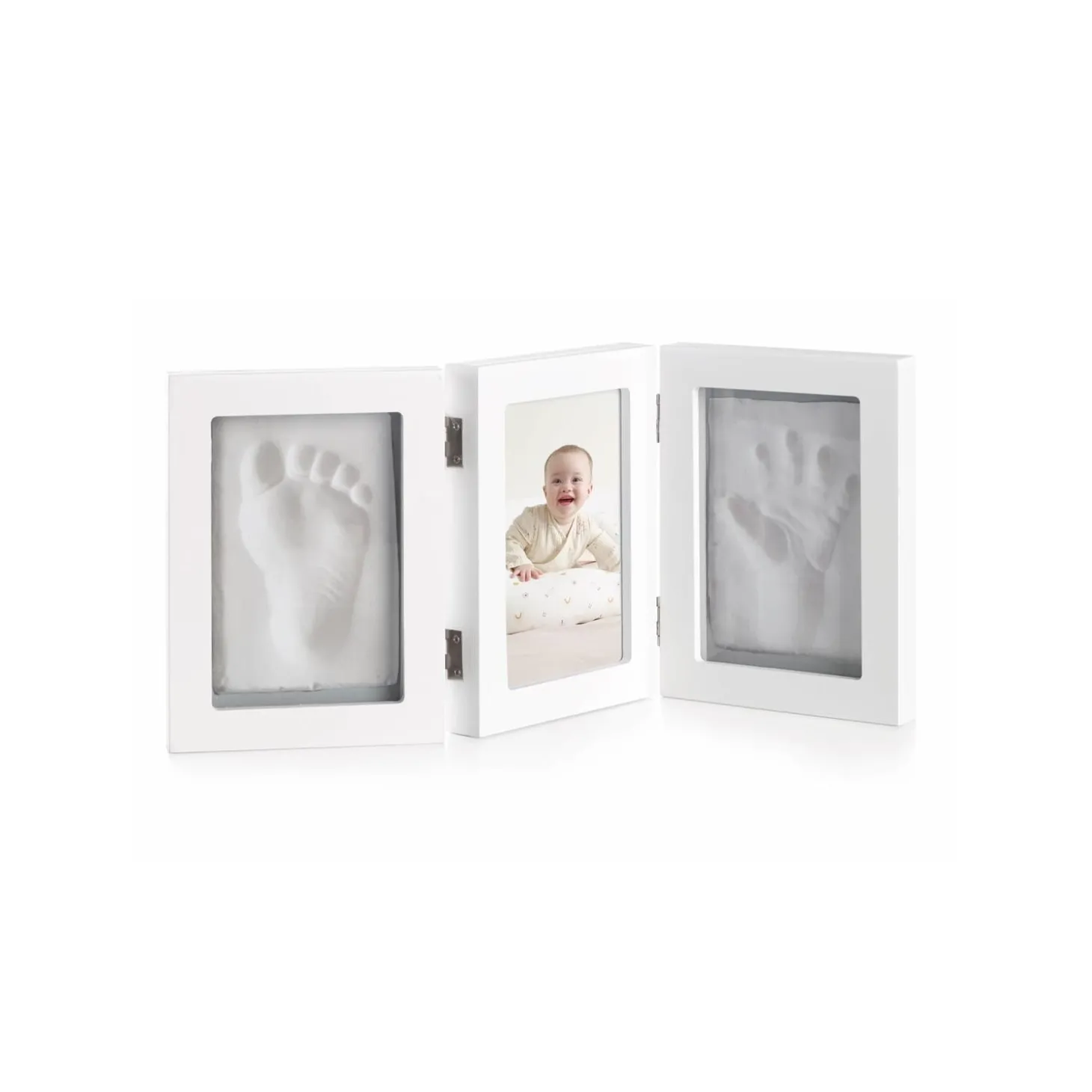 Jané Cadre photo 2 empreintes main/pied White