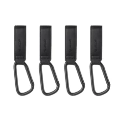 Jané                    Lot de 2 crochets multifonctions simili cuir    Black
