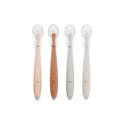 Jané                    Lot de 4 cuillères silicone    Sunset