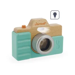 Janod                    Appareil Photo en Bois - Jouet d'Imitation - Stimule l'Imagination, la Vue, l'Ouïe et le Toucher    Bleu
