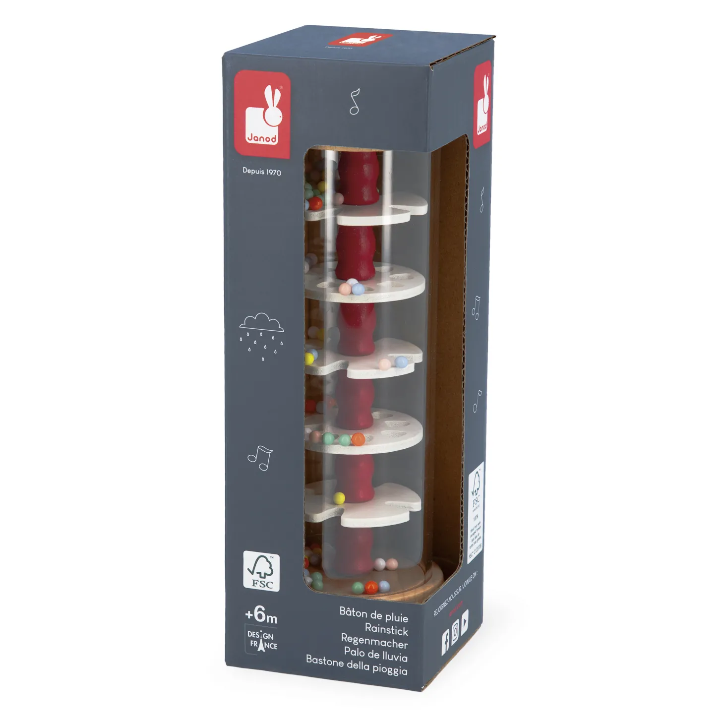 Janod Baton De Pluie Confetti Multicolore