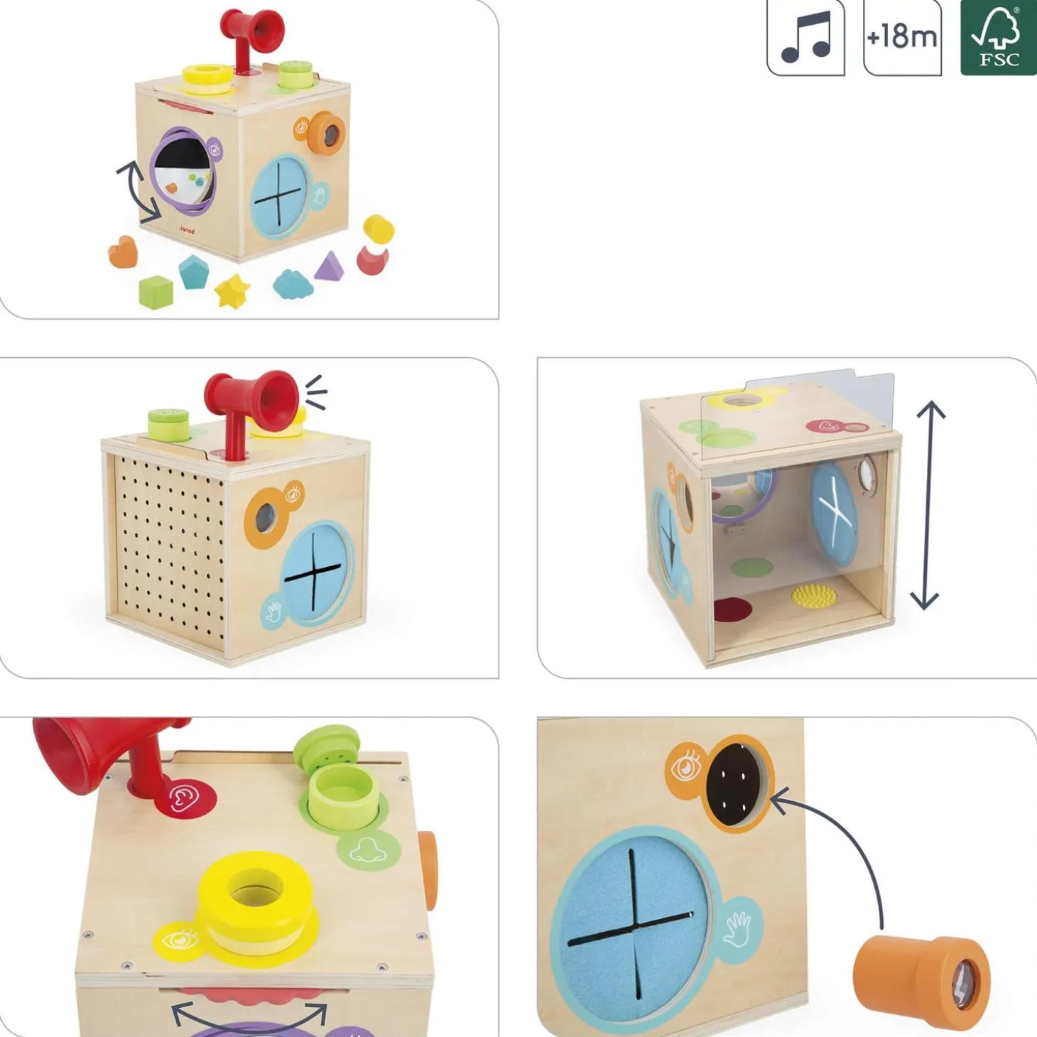 Janod Boite Sensorielle Multicolore