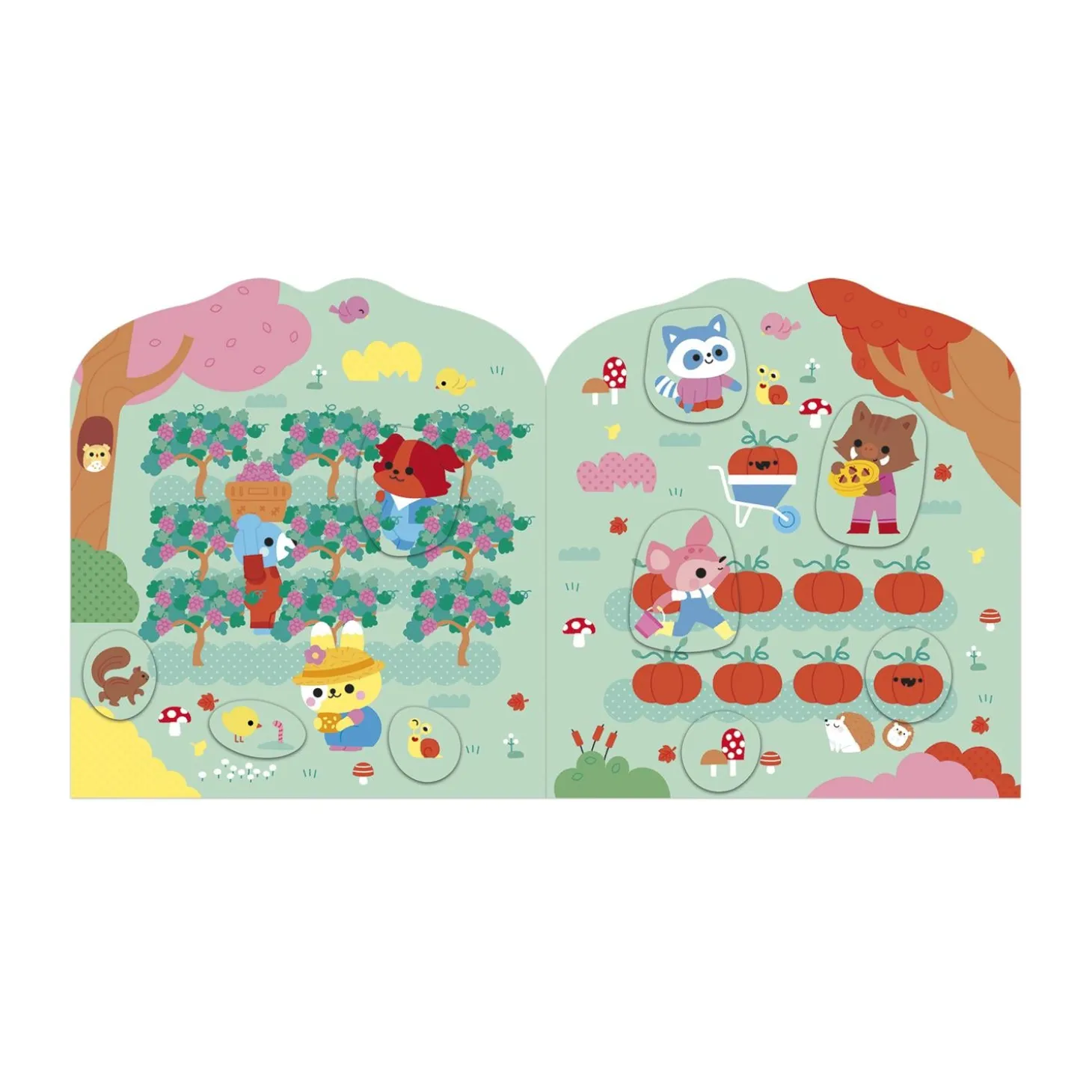Janod Cahier de Stickers La Campagne Multicolore