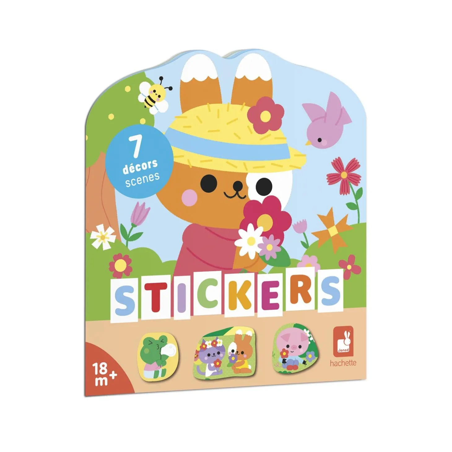 Janod Cahier de Stickers La Campagne Multicolore