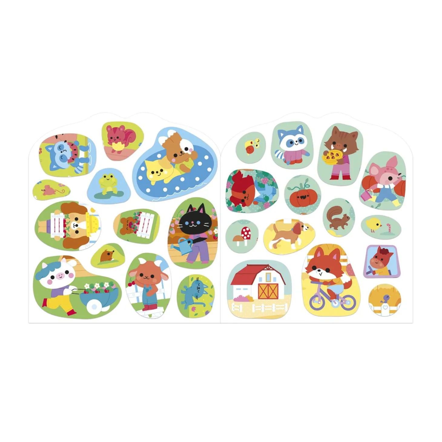 Janod Cahier de Stickers La Campagne Multicolore