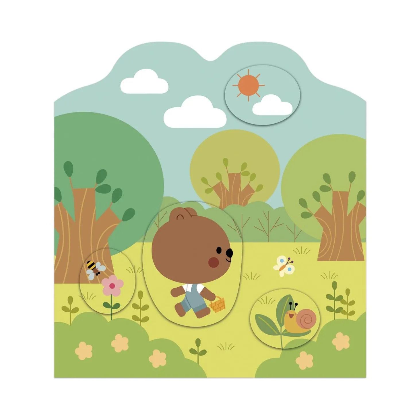 Janod Cahier de Stickers La Foret Multicolore
