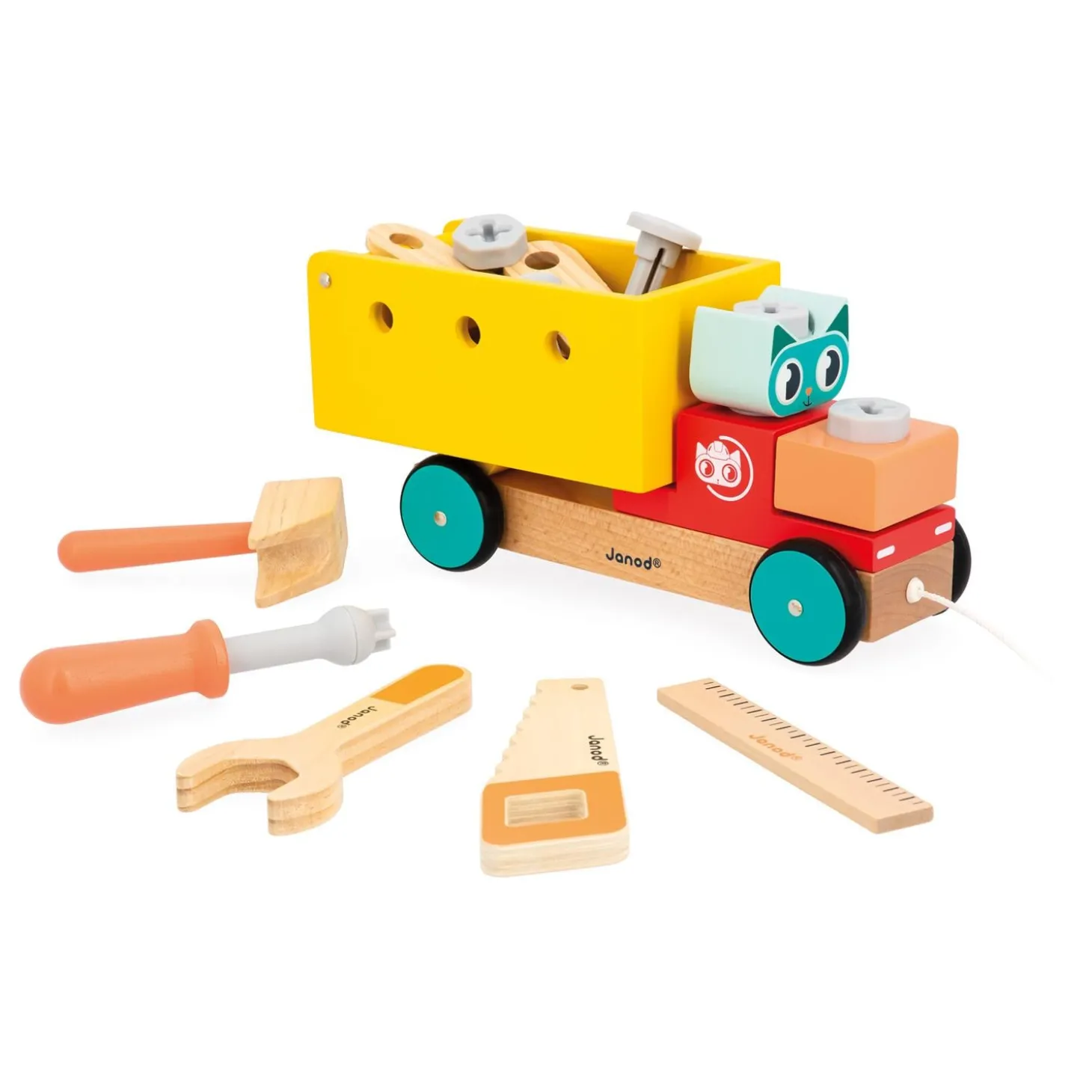 Janod Camion bricolage à tirer Brico'kids Multicolore