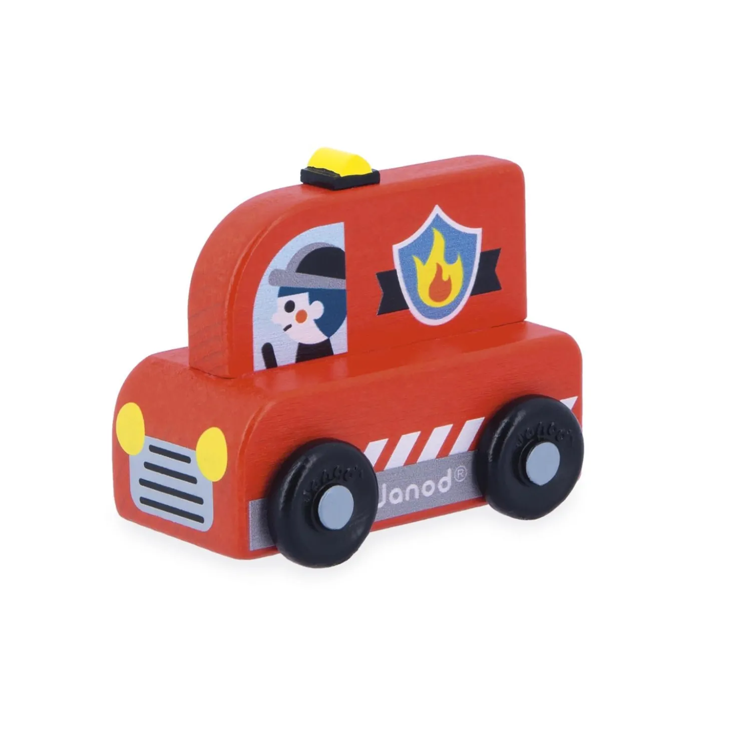 Janod Camion de Pompier Cross Roads Rouge