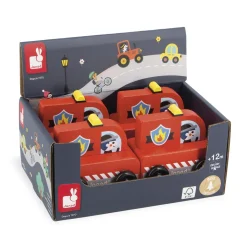 Janod Camion de Pompier Cross Roads Rouge
