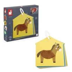 Janod                    7 cartes tactiles Les animaux de la ferme    Multicolore
