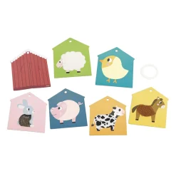 Janod                    7 cartes tactiles Les animaux de la ferme    Multicolore