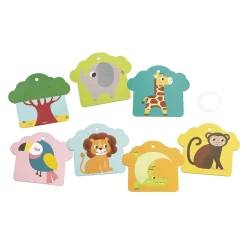 Janod                    7 cartes tactiles Les animaux de la savane    Multicolore