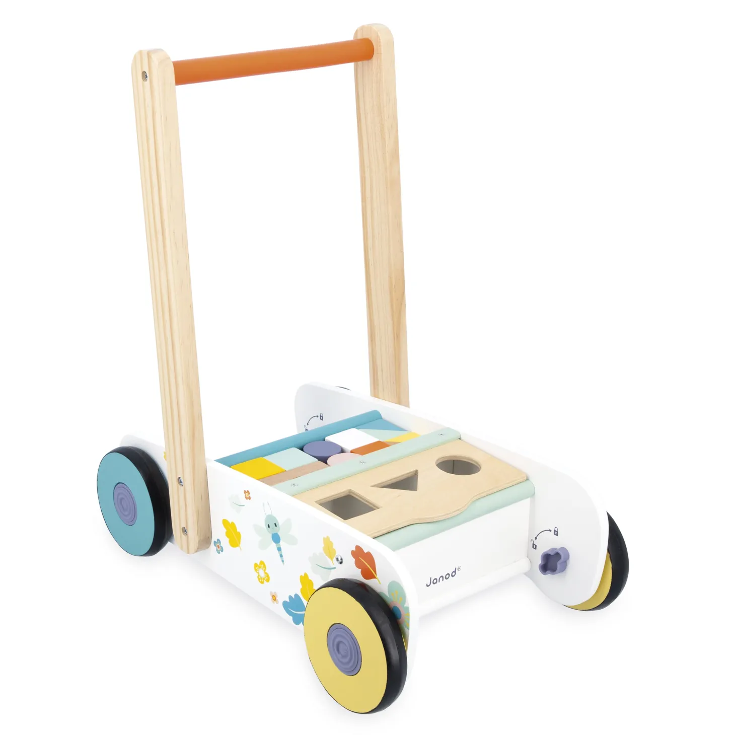 Janod Chariot De Marche Pure Multicolore