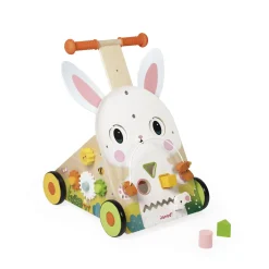 Janod Chariot Lapin Ferme Multicolore