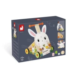 Janod Chariot Lapin Ferme Multicolore