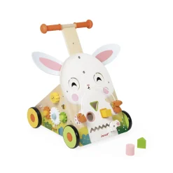 Janod Chariot Lapin Ferme Multicolore