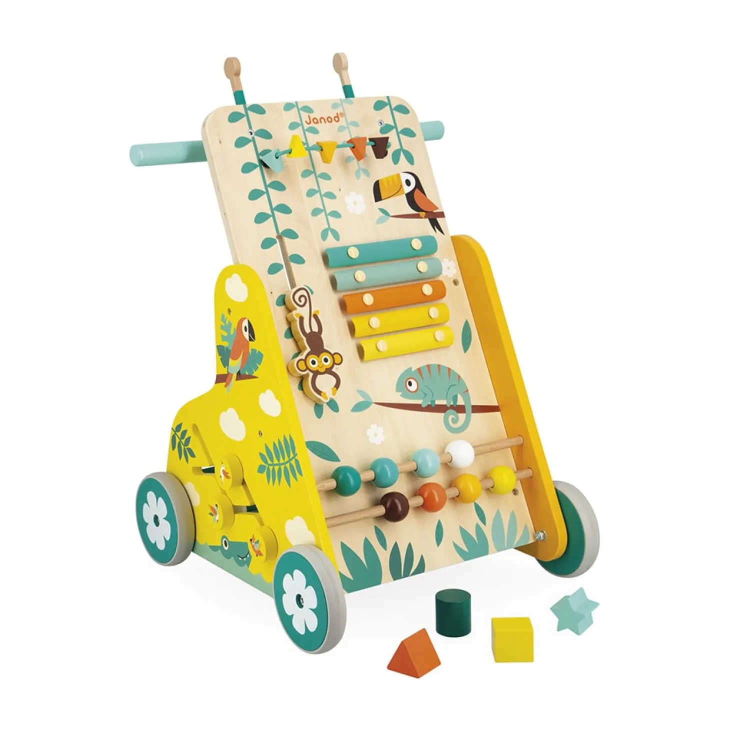 Janod Chariot multi-activités Tropik Multicolore