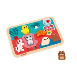 Janod                    Chunky puzzle les animaux familiers    Multicolore