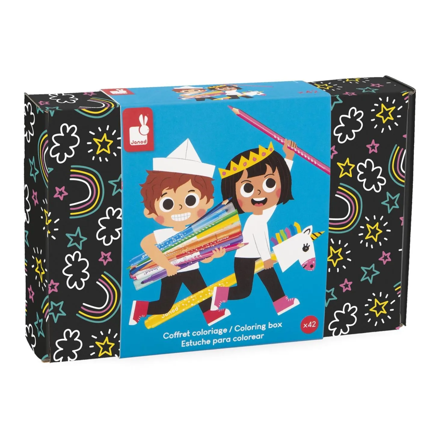 Janod Coffret Coloriage Multicolore
