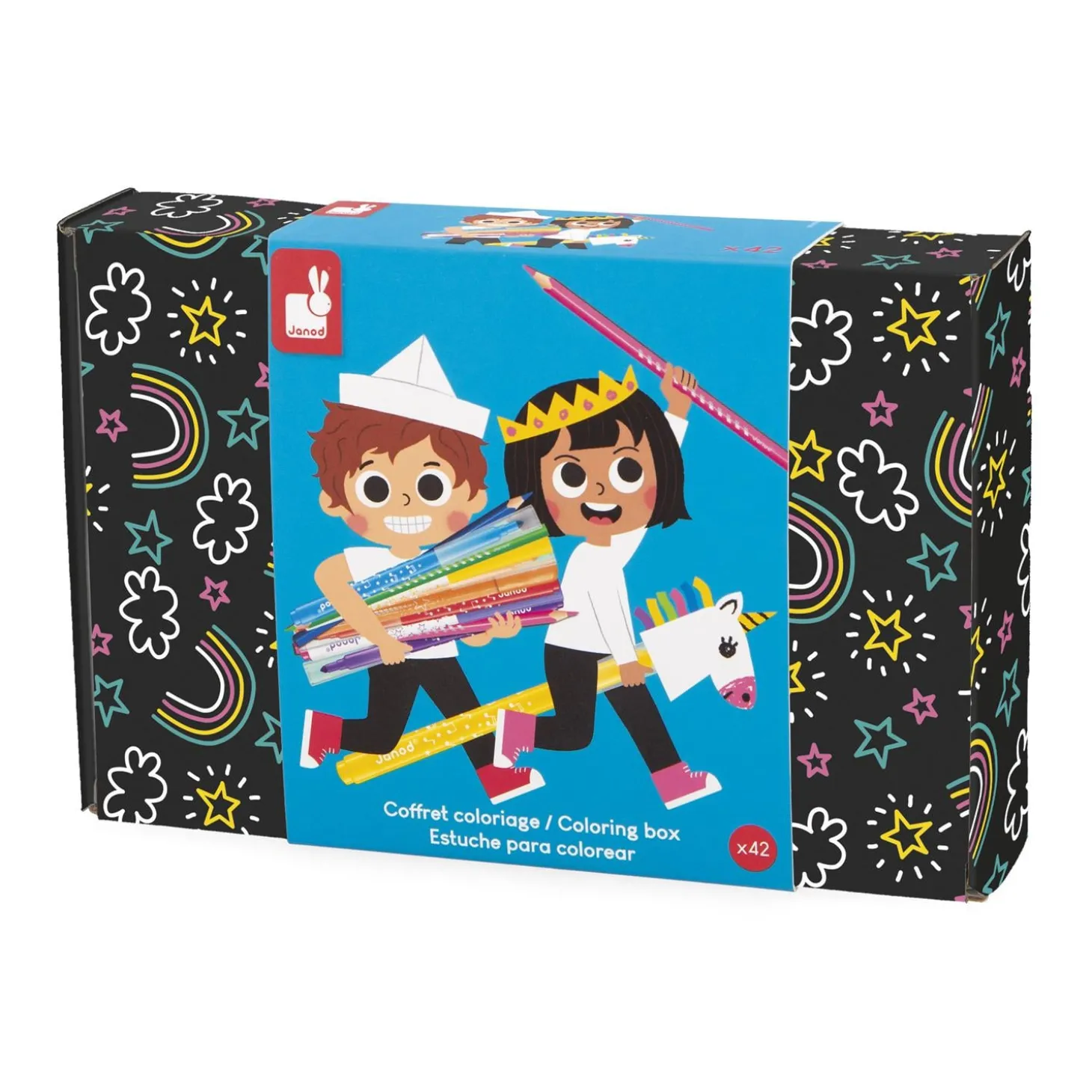 Janod Coffret Coloriage Multicolore