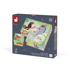 Janod Cubes Animaux de La Ferme Multicolore