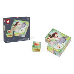 Janod Cubes Animaux de La Ferme Multicolore