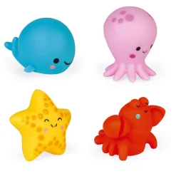 Janod 4 gicleurs de bain Les animaux de la mer