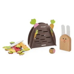 Janod                    Jeu de Stratégie - Magic Carrot - Thème du Lapin - 1 Lapin et 12 Carottes en Bois + 1 Terrier + 1 Dé    Multicolore