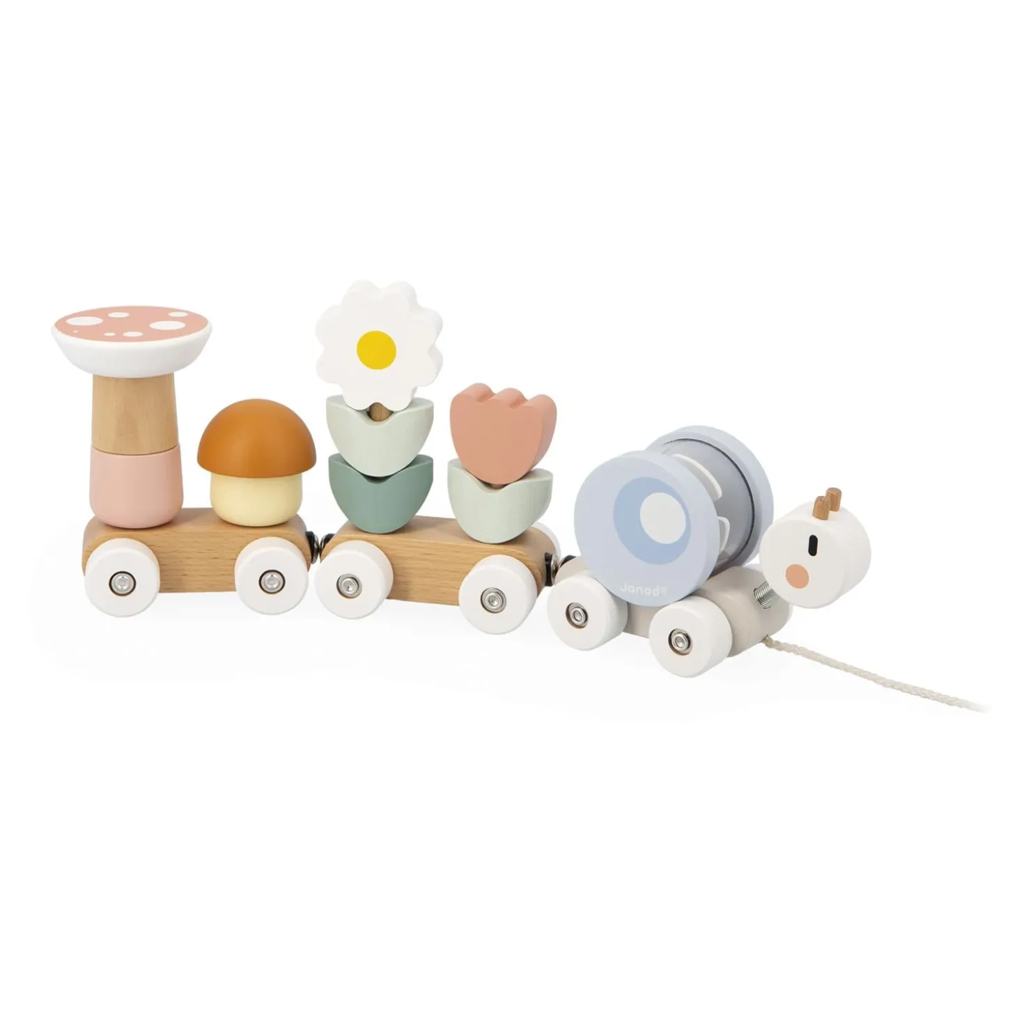 Janod Jeu éducatif Train Escargot Multicolore