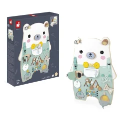 Janod                    Jouet Pure Busy Board Ourson    Vert