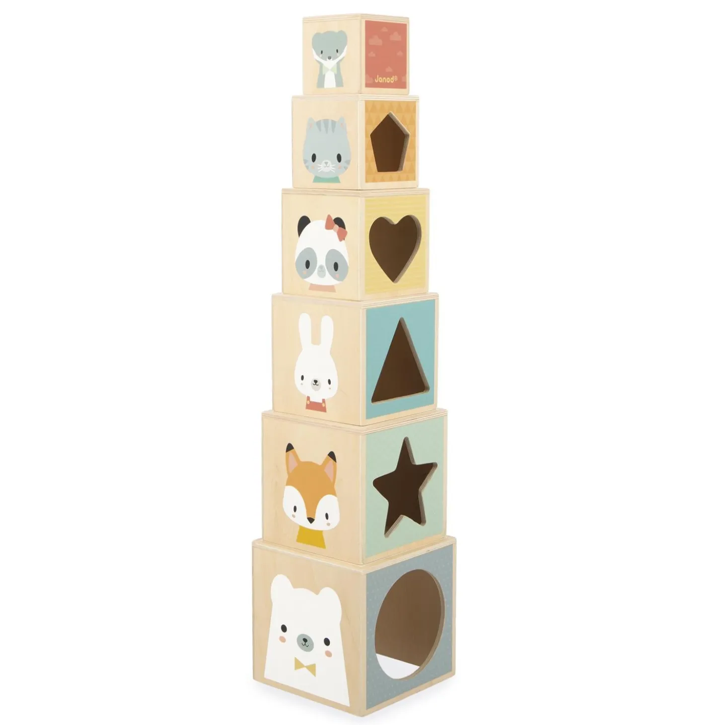Janod Jouet Pure Pyramide Multicolore