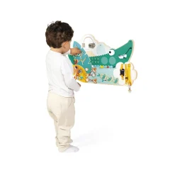 Janod                    Jouet Tropik Busy Board Croco    Vert
