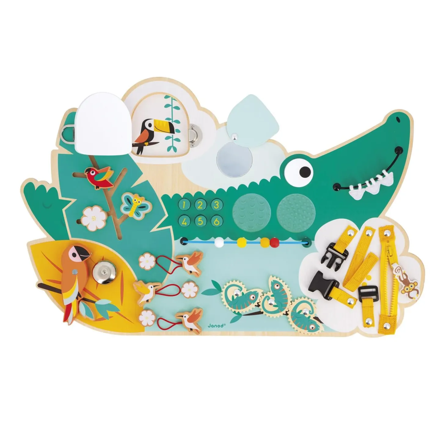 Janod Jouet Tropik Busy Board Croco Vert